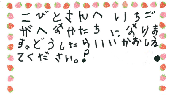 子どもたちからはたけの小人への手紙